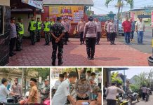 Polisi Bersama Anggota Koramil Lakukan Razia Knalpot Brong Dan Narkoba Kepada Pelajar SMAN 1 Pakel