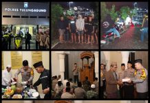 Kapolres Tulungagung, Pimpin Patroli Skala Besar Serta Sahur Bersama Dan Safari Subuh Di Rejotangan