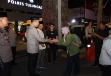 Kapolres Bersama Wakil Bupati Tulungagung, Sambut Kedatangan Peserta 