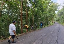Forkopimcam Pucanglaban Gandeng Paguyuban Pencak Silat, Perangkat Desa Dan Perhutani Gelar Bakti Sosial Pembersihan Jalur Wisata