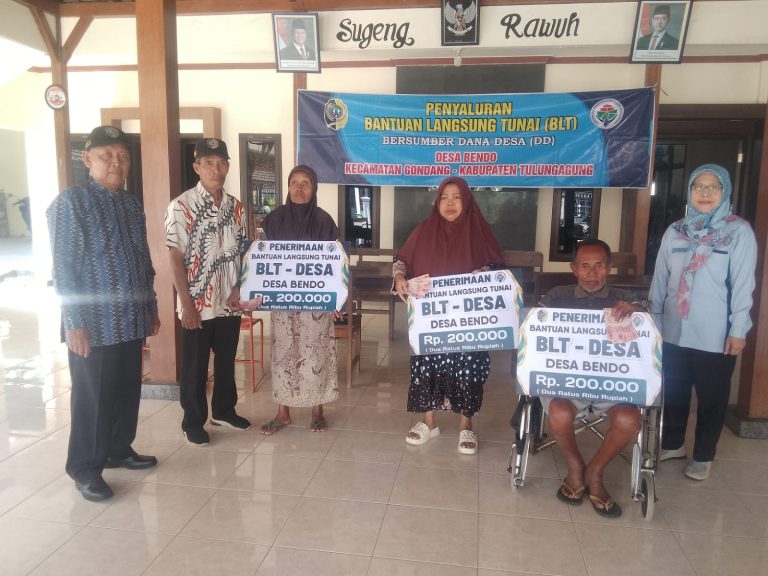 Pemdes Bendo Salurkan BLT Dana Desa Kepada Tujuh KPM, Wujud Kepedulian Bagi Warga Yang Membutuhkan