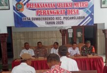 Seleksi Mutasi Perangkat Desa Sumberbendo, Juweni Penuhi Syarat Menjabat Kaur Perencanaan